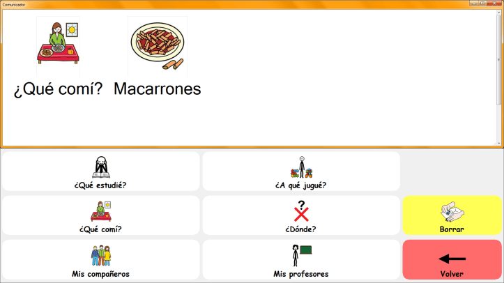 comunicador qué comí en el colegio