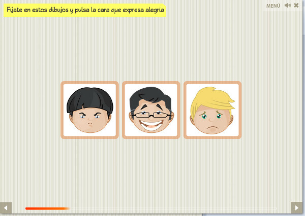 Actividad de selección de la emoción "Aprendo con Leo" 