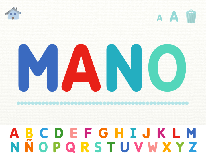 Ejemplo de creación de una palabra en Bla Bla Box