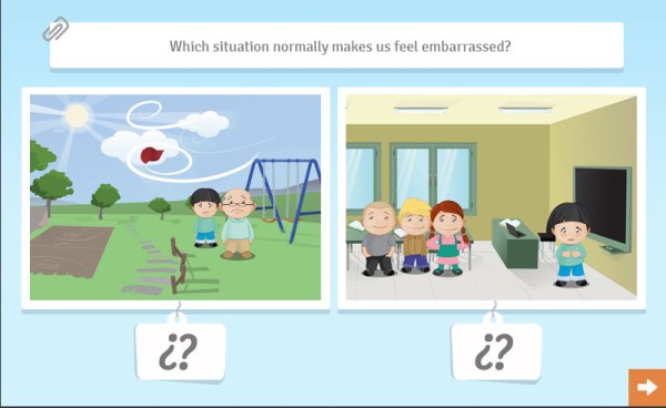 Elige la situación. Choose situation.