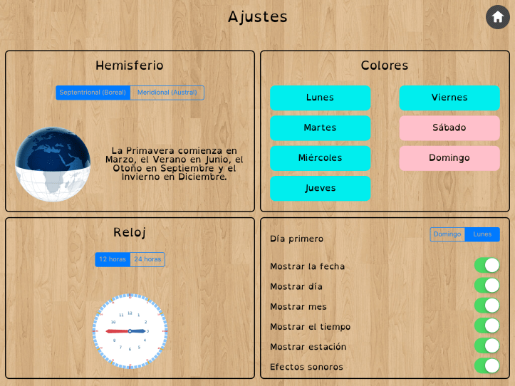 Panel de configuración de Niki Talk en el que hemos realizado algunos cambios sobre la configuración inicial.