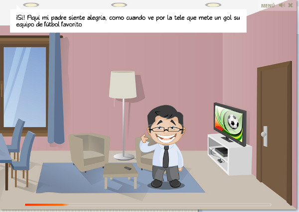 Situación que explica la emoción elegida "Aprendo con Leo" 
