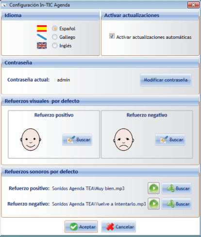 Gestión de aspectos generales de la aplicación