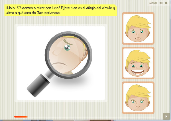 Mirando con Lupa. Ejemplo de actividad con dibujos. 
